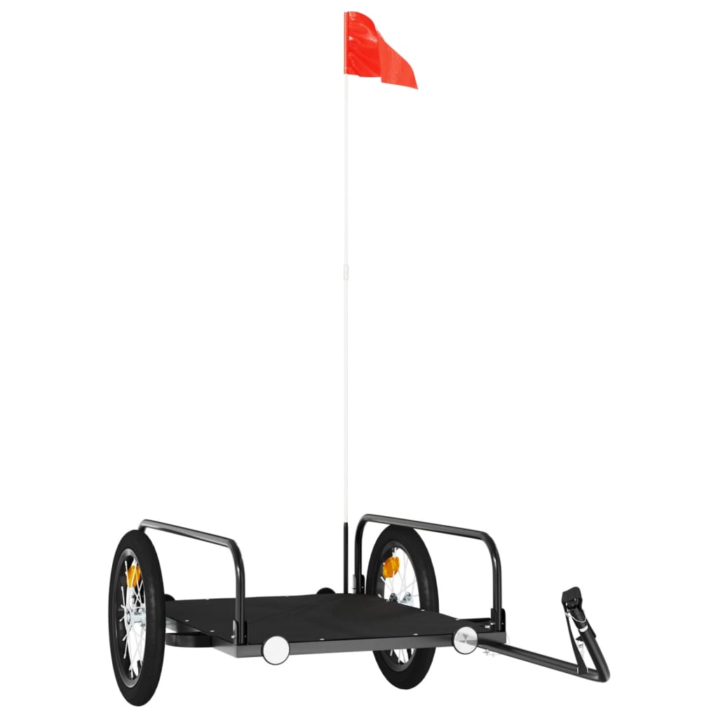 Vidaxl Bicycle Trailer 126x63x34 cm de fer noir