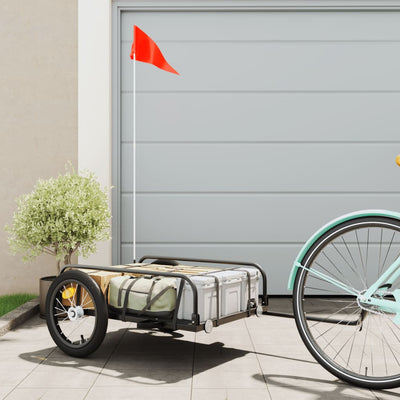 Vidaxl Bicycle Trailer 126x63x34 cm de fer noir