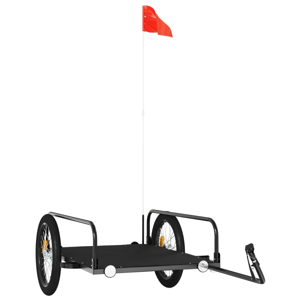 Vidaxl Bicycle Trailer 135x70x37 cm de fer noir