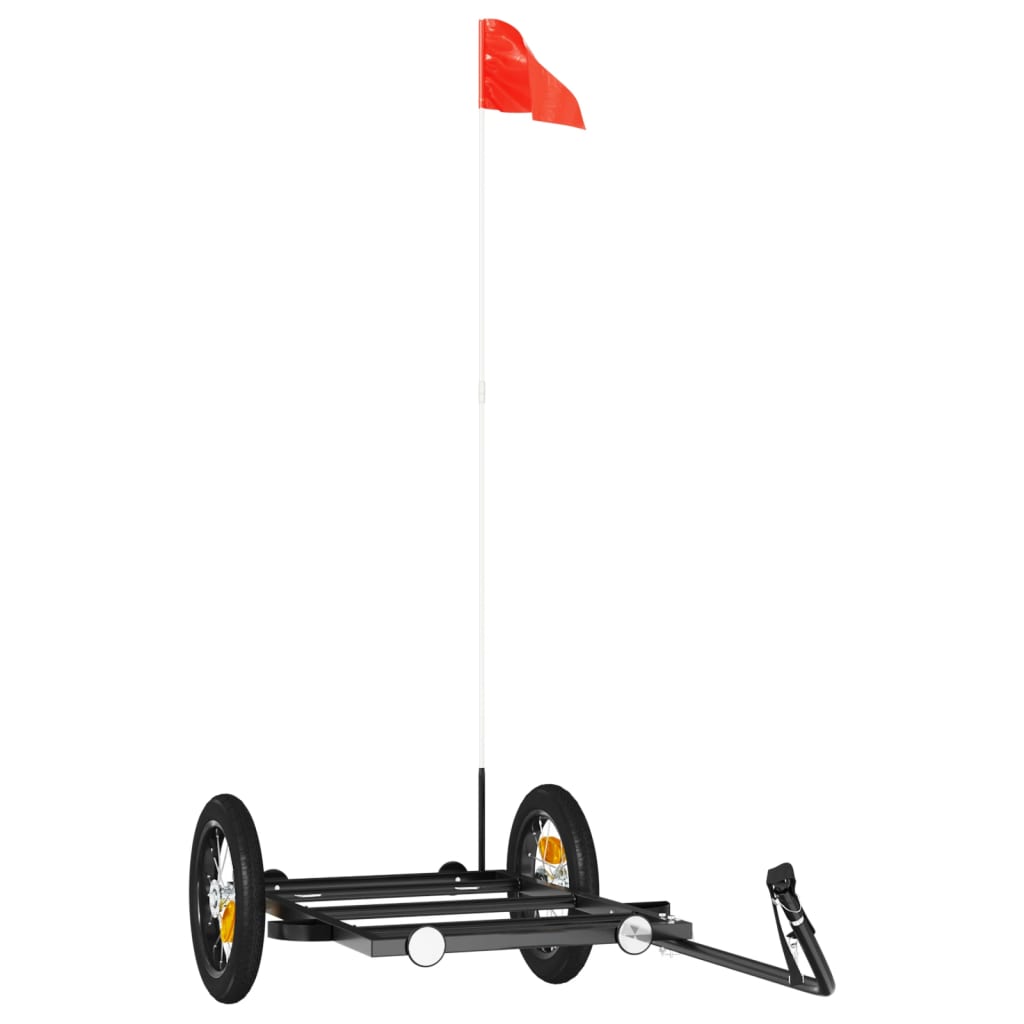 Vidaxl Bicycle Trailer 122x53x28 cm de fer noir