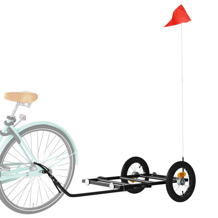 Vidaxl Bicycle Trailer 122x53x28 cm de fer noir