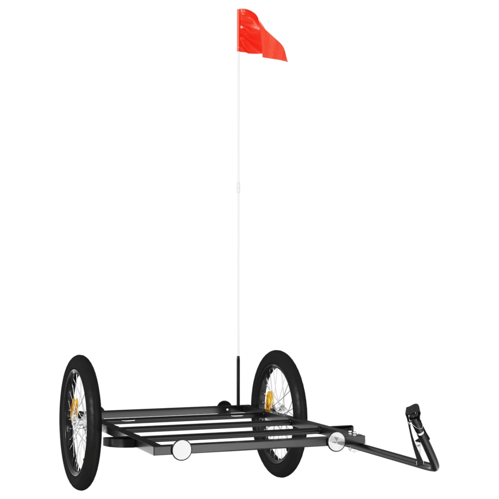 Vidaxl Bicycle Trailer 135x68x37 cm de fer noir
