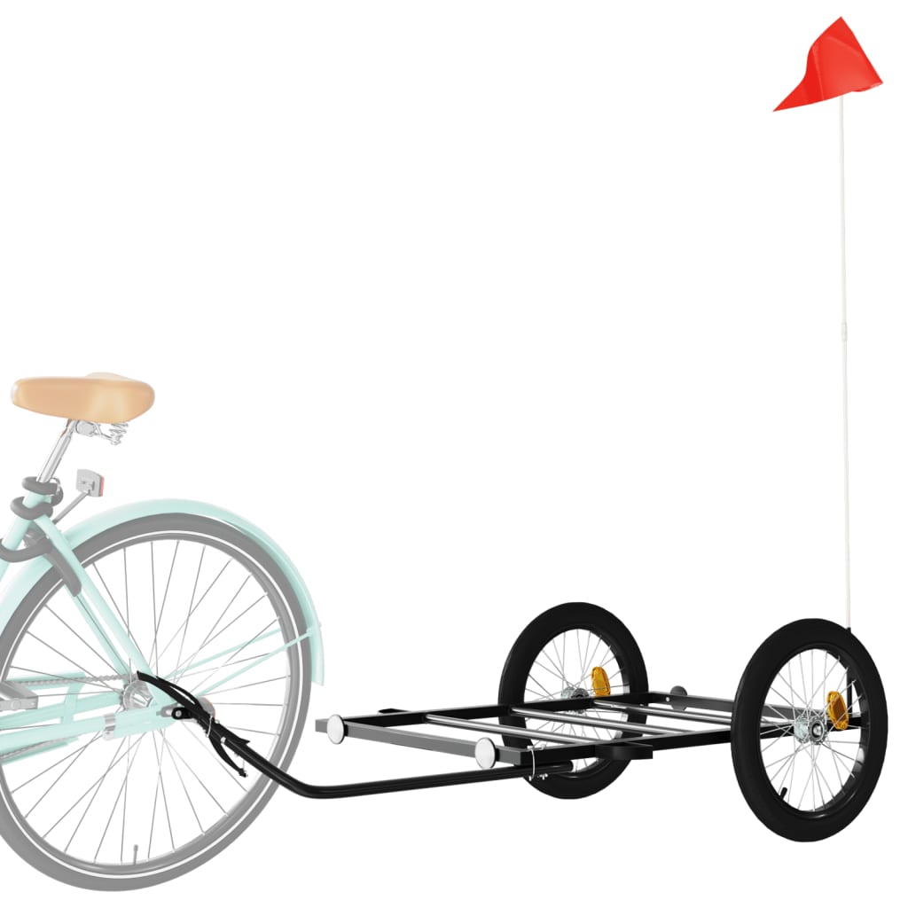 Vidaxl Bicycle Trailer 135x68x37 cm de fer noir