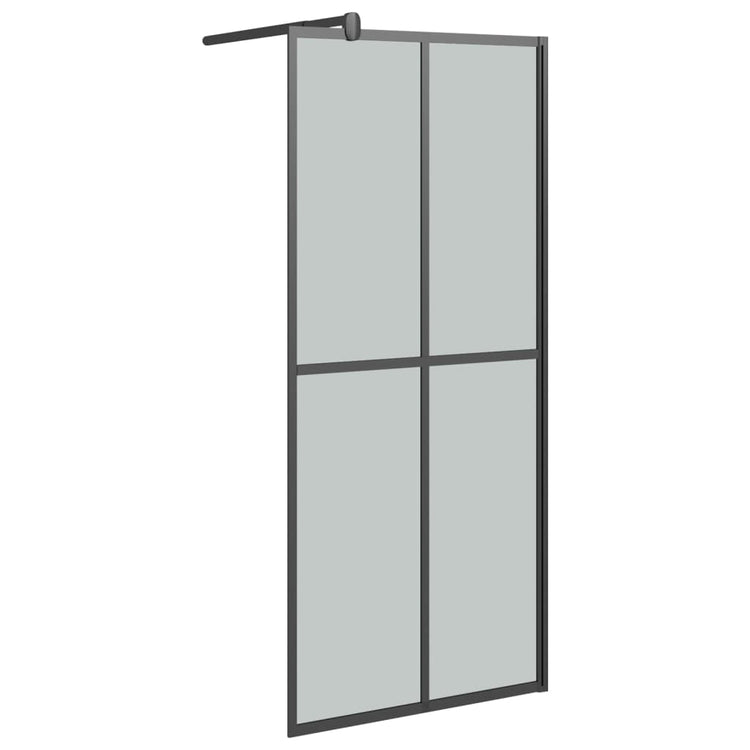 Vidaxl Walk-In Walk Walk With avec étagère 80x195 cm ESG-GLAS Aluminium noir