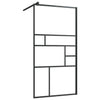 Vidaxl Walk-In Walk Walk With avec étagère 90x195 cm ESG-GLAS Aluminium noir