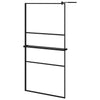 Vidaxl Walk-In Walking Walk avec étagère 100x195 cm ESG-glas aluminium noir