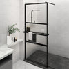 Vidaxl Walk-In Walking Walk avec étagère 100x195 cm ESG-glas aluminium noir