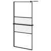 Vidaxl Walk-In Walking Walk avec étagère 100x195 cm ESG-glas aluminium noir
