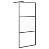 Vidaxl Walk-In Walking Walk avec étagère 100x195 cm ESG-glas aluminium noir