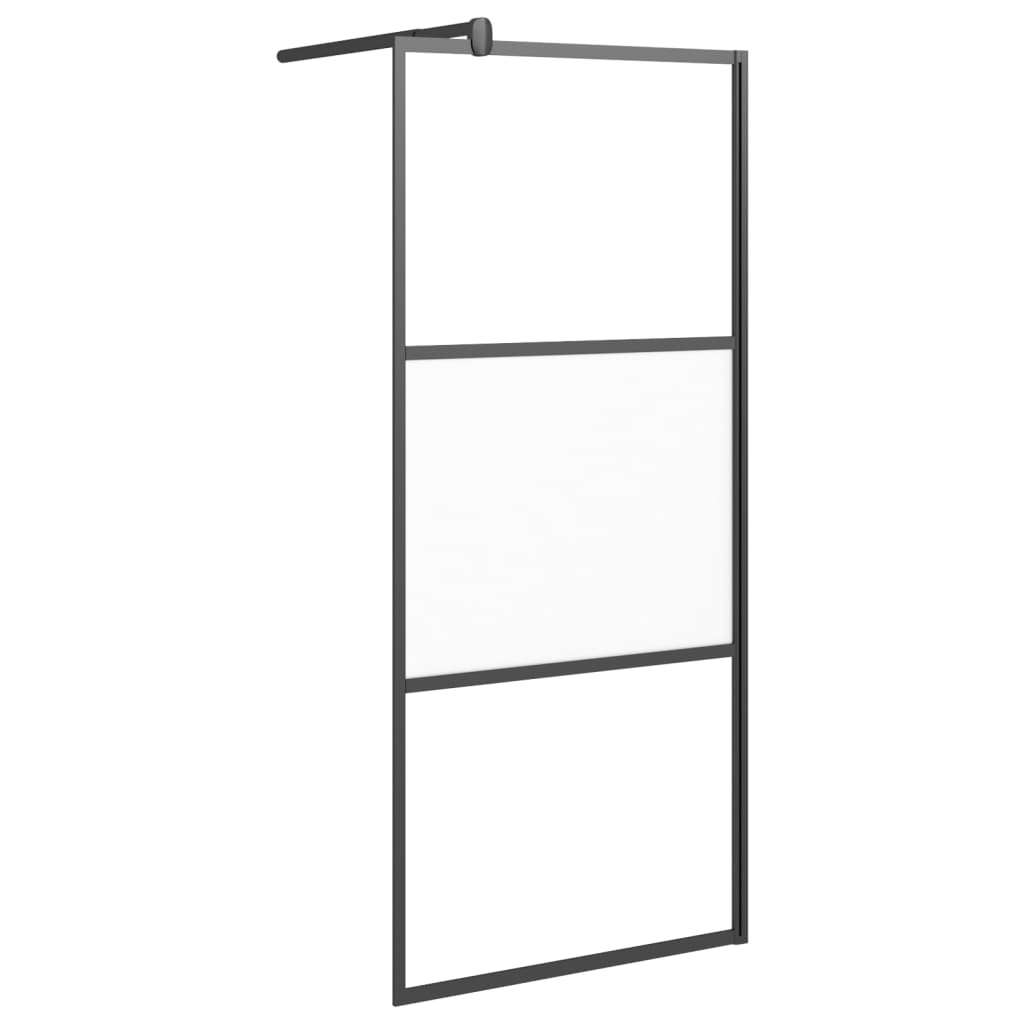 Vidaxl Walk-In Walking Walk avec étagère 100x195 cm ESG-glas aluminium noir