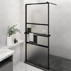 Vidaxl Walk-In Walking Walk avec étagère 100x195 cm ESG-glas aluminium noir