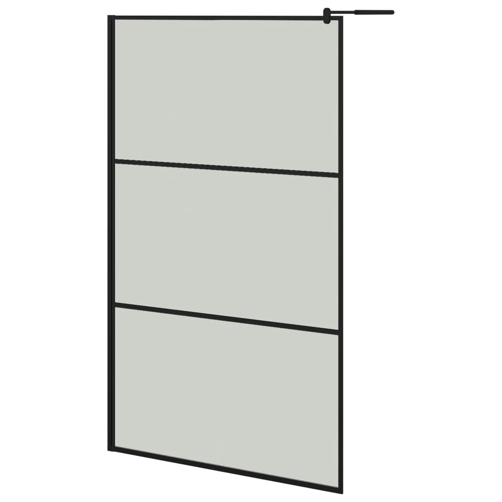 Vidaxl Walk-In Walk Walk With avec étagère 115x195 cm ESG-GLAS Aluminium noir