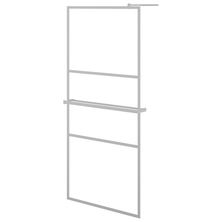 Vidaxl Walk-In Walk Walk With avec étagère 80x195 cm ESG-GLAS aluminium chrome