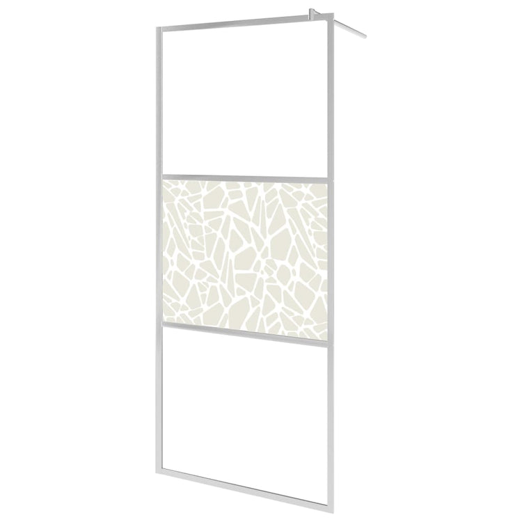 Vidaxl Walk-In Walk Walk With avec étagère 80x195 cm ESG-GLAS aluminium chrome