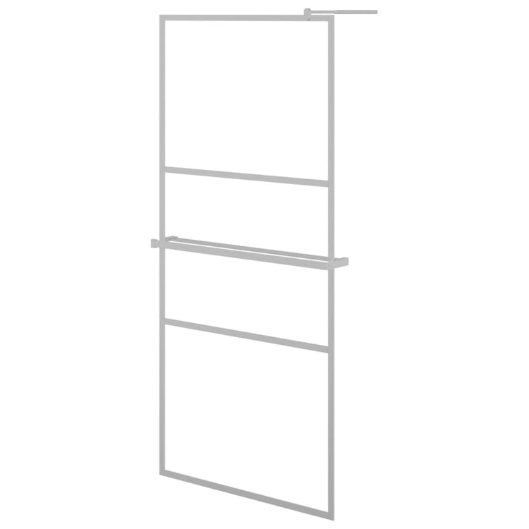 Vidaxl Walk-In Walk Walk With avec étagère 100x195 cm chrome en aluminium ESG-GLAS ESG-GLAS