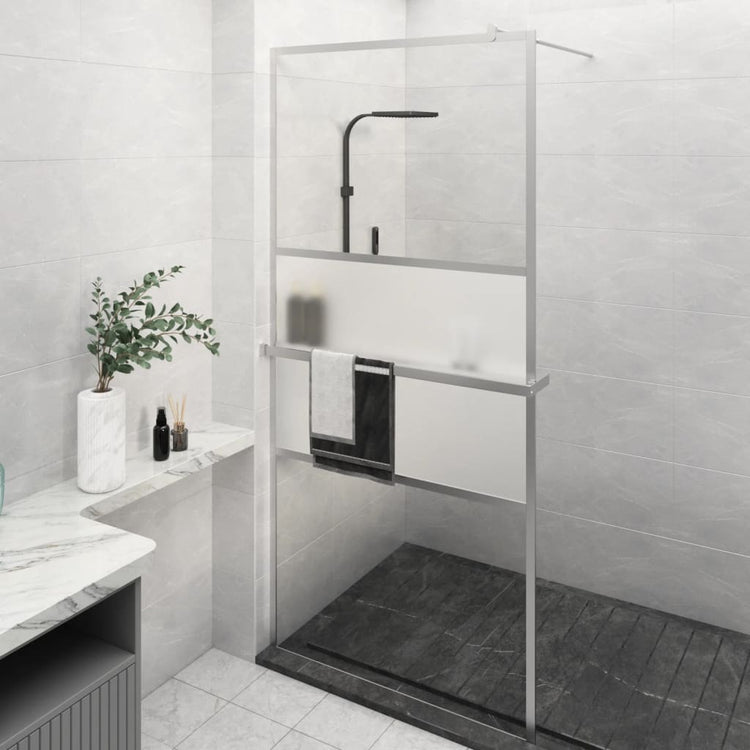 Vidaxl Walk-In Walk Walk With avec étagère 100x195 cm chrome en aluminium ESG-GLAS ESG-GLAS
