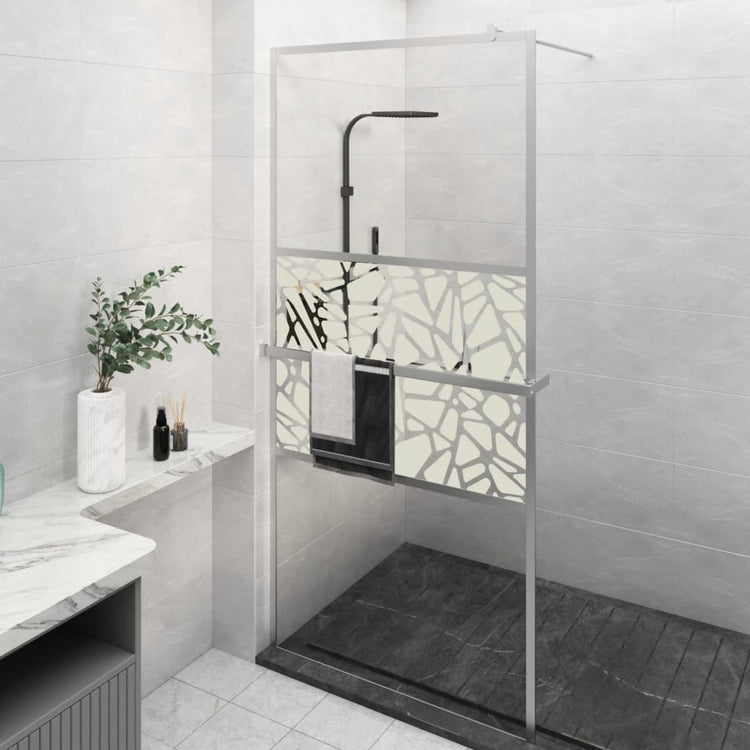 Vidaxl Walk-In Walk Walk With avec étagère 100x195 cm chrome en aluminium ESG-GLAS ESG-GLAS