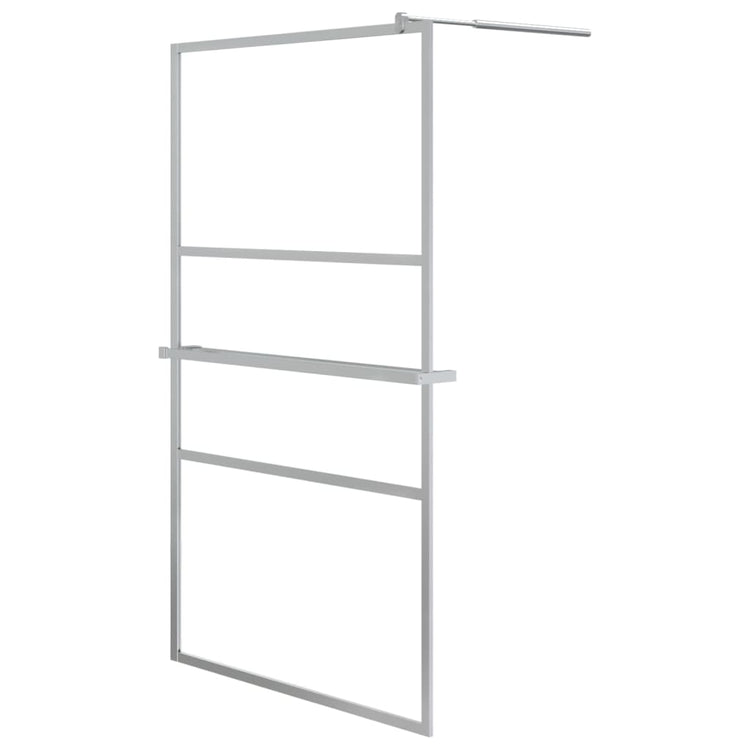 Vidaxl Walk-In Walk Walk avec étagère 115x195 cm ESG-GLAS Chrome en aluminium