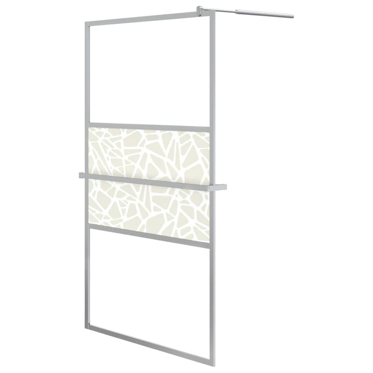 Vidaxl Walk-In Walk Walk avec étagère 115x195 cm ESG-GLAS Chrome en aluminium