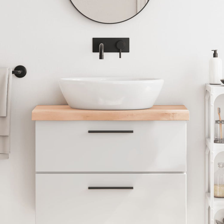 Blade de lavabo Vidaxl 80x30x (2-6) cm Bois massif non traité