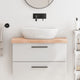 Blade de lavabo Vidaxl 80x30x (2-6) cm Bois massif non traité