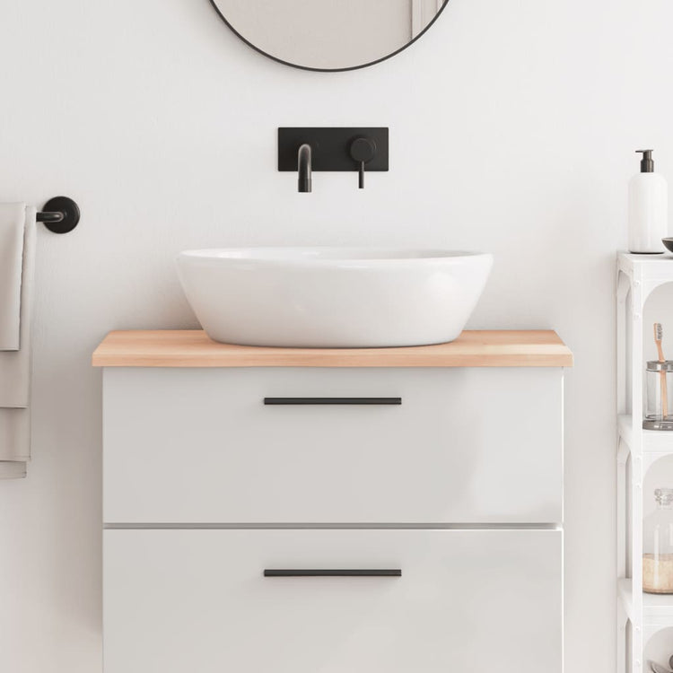 Vidaxl Tableau de lavabo 80x50x2 cm Bois massif non traité