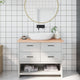Tableau de lavabo VIDAXL 100x30x (2-4) CM Bois massif non traité