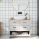 Tableau de lavabo VIDAXL 100x40x2 cm Bois massif non traité