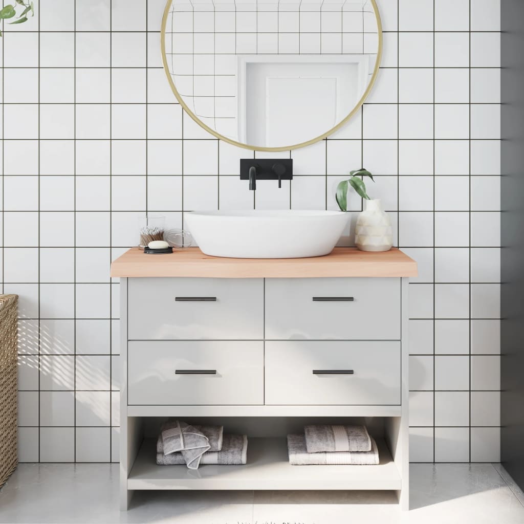 Tableau de lavabo VIDAXL 100x40x (2-6) cm Bois massif non traité