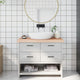 Tableau de lavabo VIDAXL 100x40x (2-6) cm Bois massif non traité