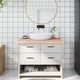 Vidaxl Washbasin Blad 100x50x (2-6) cm Bois massif non traité