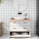 Tableau de lavabo VIDAXL 100x60x2 cm Bois massif non traité