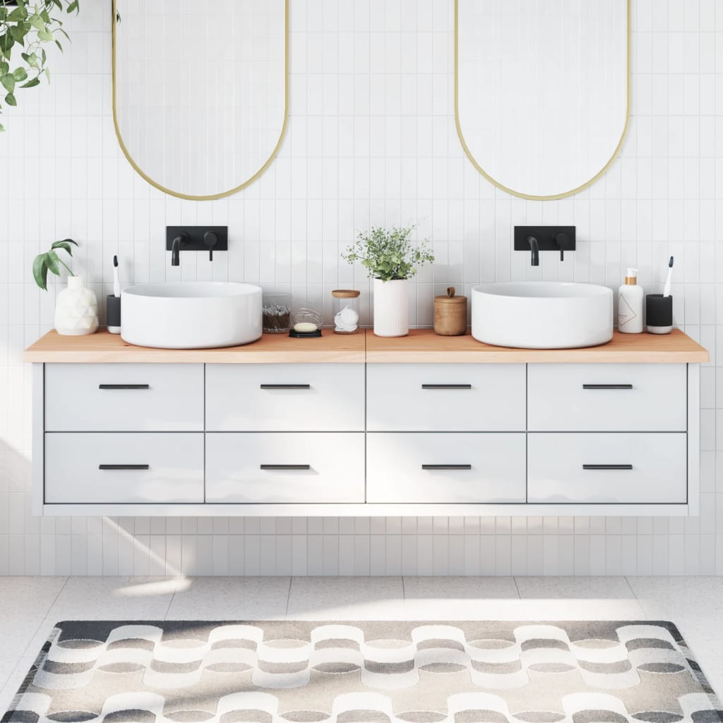 Vidaxl Washingin Feille 200x50x (2-4) cm Bois massif non traité