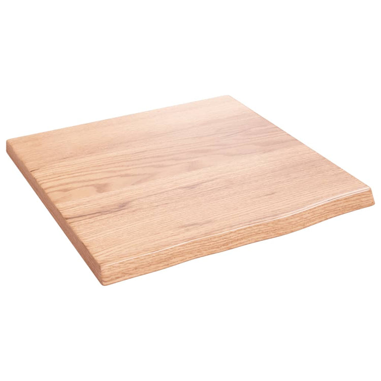 Plan vasque Vidaxx 40x40x2 bois massif traité marron clair