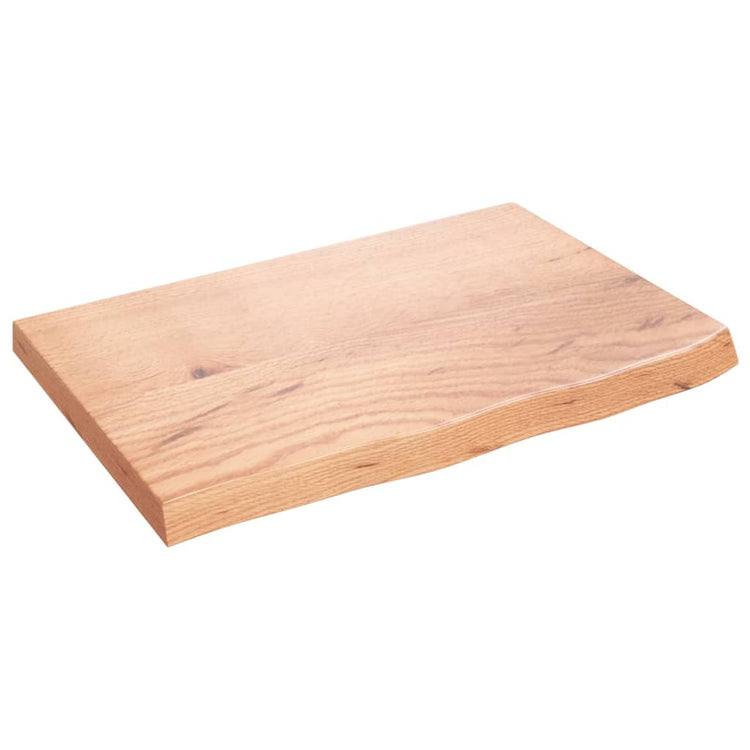 Vidaxx plan de lavabo 60x40x (2-4) cm bois massif traité marron clair