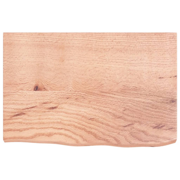 Vidaxx plan de lavabo 60x40x (2-4) cm bois massif traité marron clair