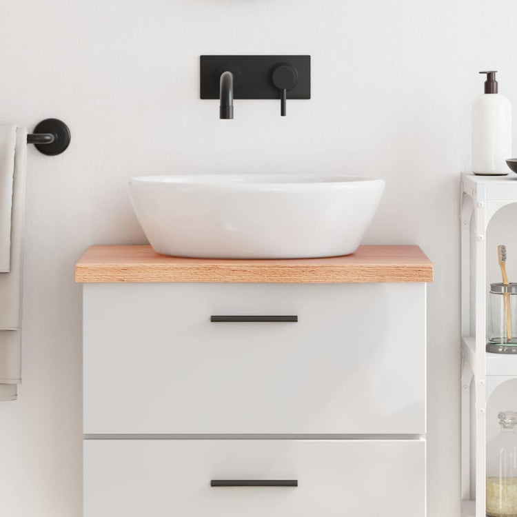 Vidaxx plan de lavabo 60x40x (2-4) cm bois massif traité marron clair