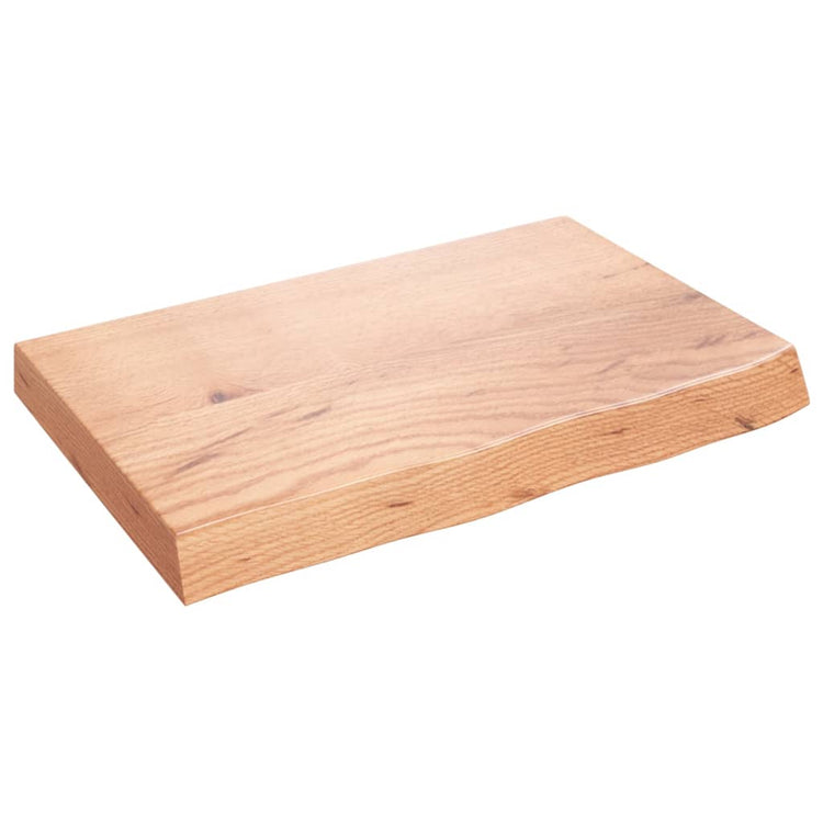 Vidaxx plan de lavabo 60x40x (2-6) cm bois massif traité marron clair