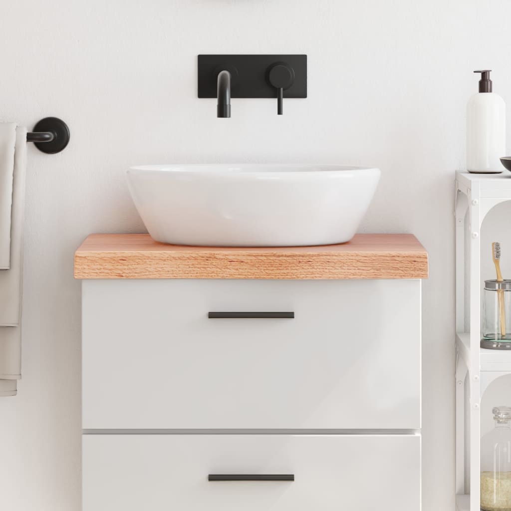 Vidaxx plan de lavabo 60x40x (2-6) cm bois massif traité marron clair