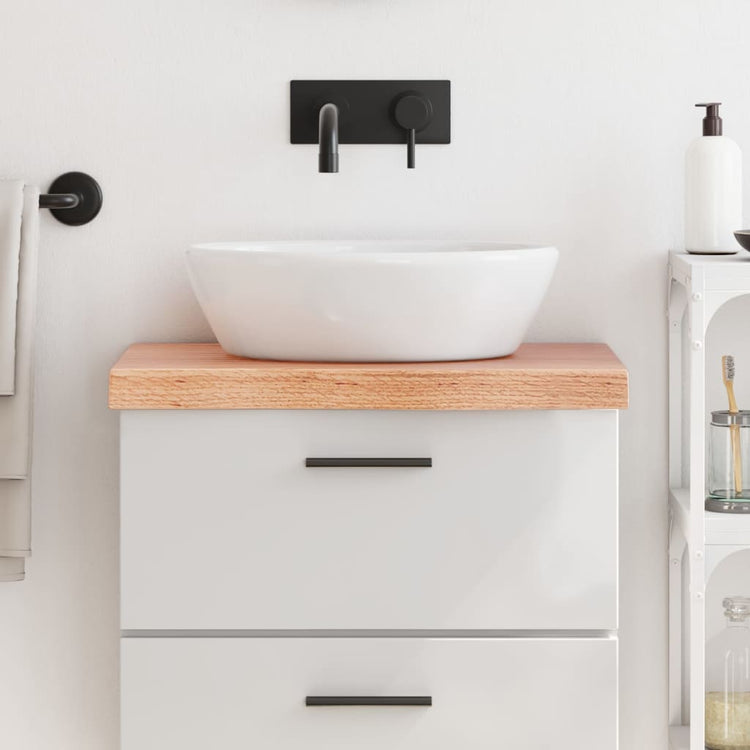 Vidaxx plan de lavabo 60x40x (2-6) cm bois massif traité marron clair