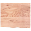 Plan vasque Vidaxx 60x50x2 bois massif traité marron clair