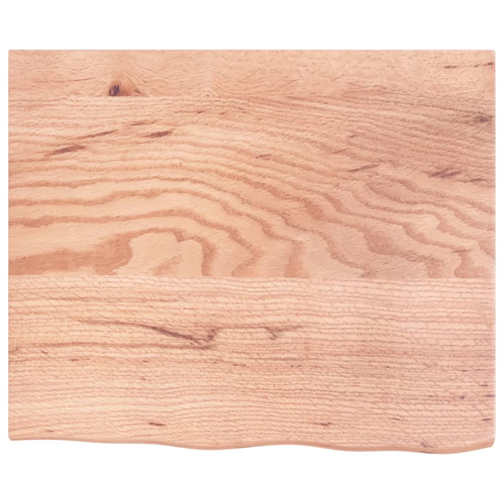 Plan vasque Vidaxx 60x50x2 bois massif traité marron clair