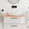Tableau de lavabo VIDAXL 80x30x (2-4) Brun clair en bois massif traité