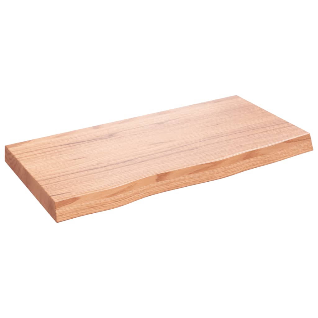 Vidaxx plan de lavabo 80x40x (2-6) cm bois massif traité marron clair