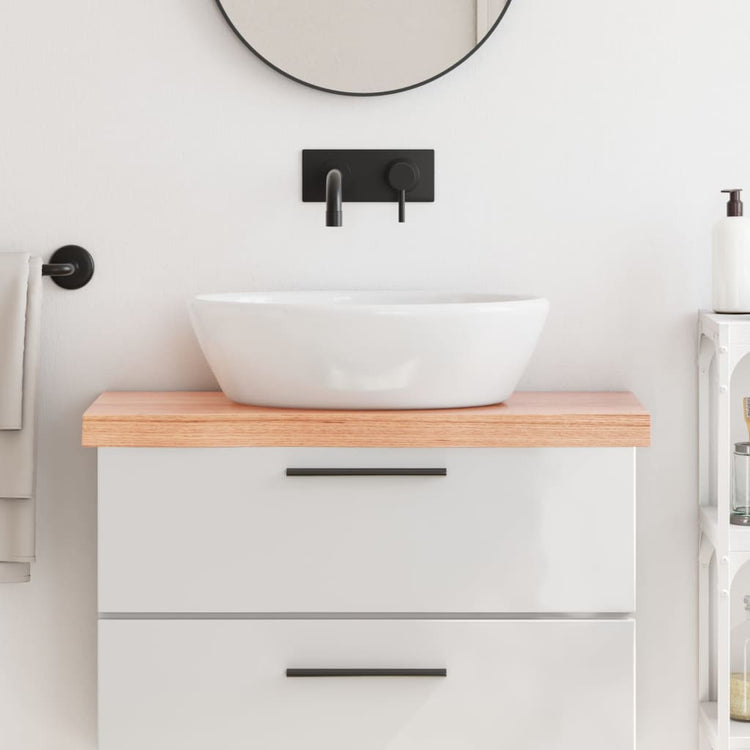 Vidaxx plan de lavabo 80x40x (2-6) cm bois massif traité marron clair