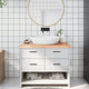 Tableau de lavabo VIDAXL 100x40x (2-6) cm Brown clair en bois massif traité