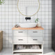 Tableau de lavabo VIDAXL 100x60x (2-4) CM Brown clair en bois massif traité