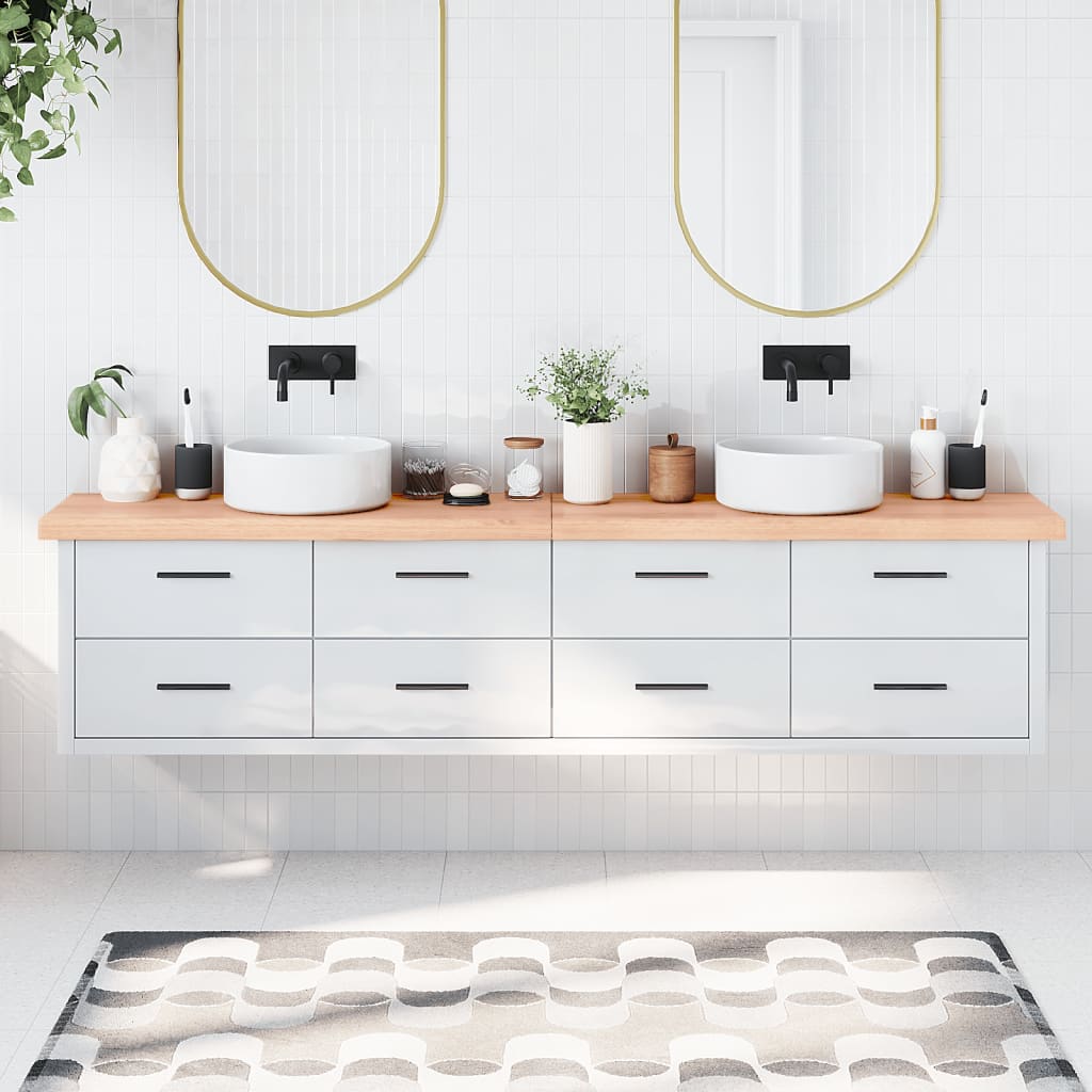 Vidaxl Washingin Sheet 220x30x (2-6) cm Brown clair en bois massif traité