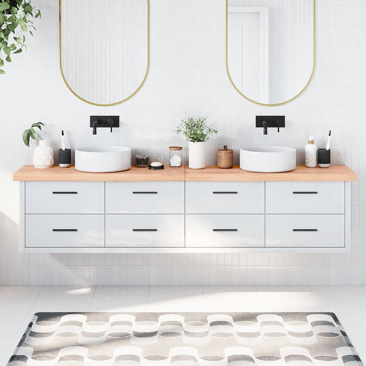 Vidaxl Washingin Sheet 220x30x (2-6) cm Brown clair en bois massif traité