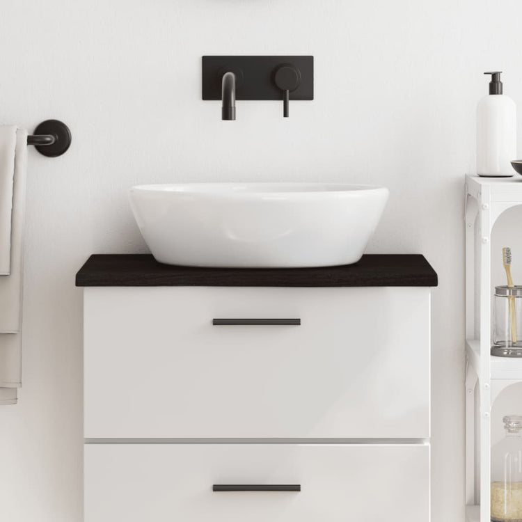 Vidaxx plan de vasque 60x30x2 cm bois massif traité marron foncé